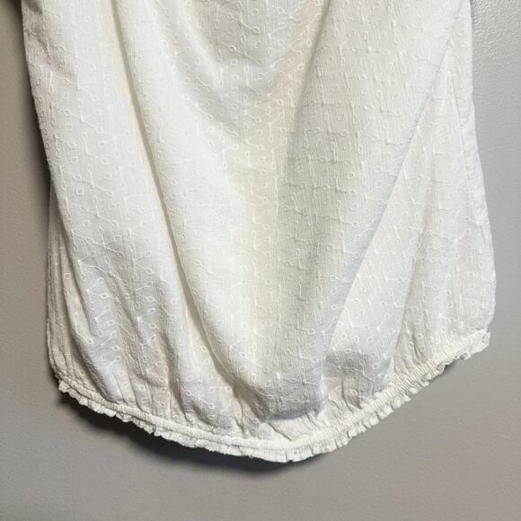 Lane Bryant White Eyelet Embroidered Short Sleeve Blouse Top NWT Size 14/16 - Picture 5 of 12